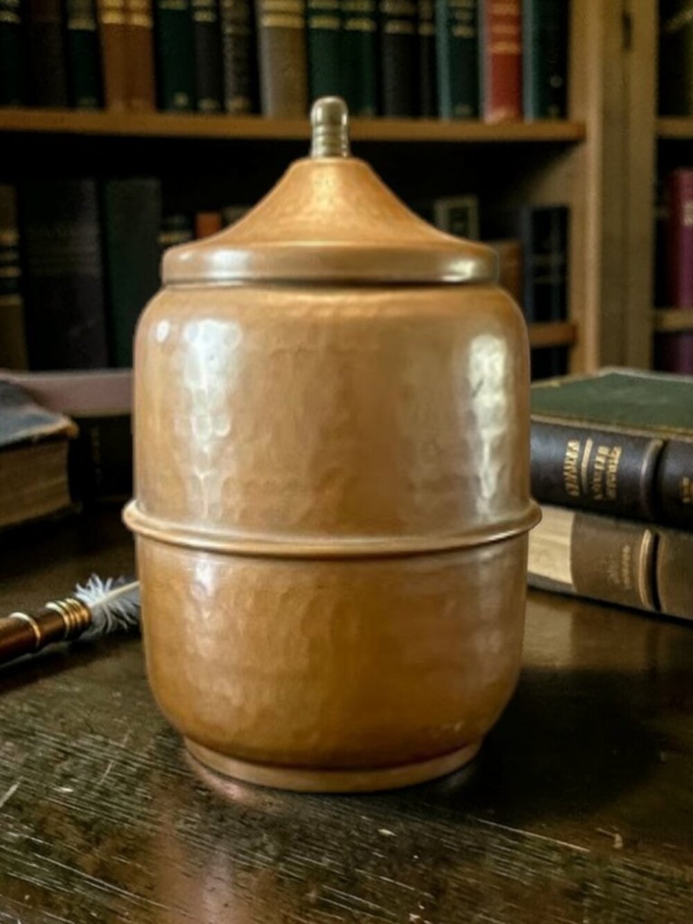 Antique Antique Art's & Crafts Hammered Copper Tobacco Cigar Humidor